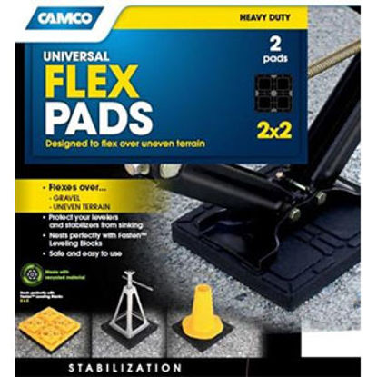 Picture of Camco Flex Pads 2-Pack 2" x 2" Trailer Stabilizer Jack Pad 44600 03-1969                                                     