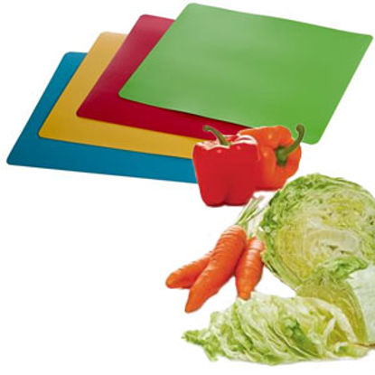 Picture of Progressive Int'l Prepworks (R) Red/ Yellow/ Green/ Blue 11"L x 15"W Polypropylene Plastic Cutting Board PCC-404 03-2040     