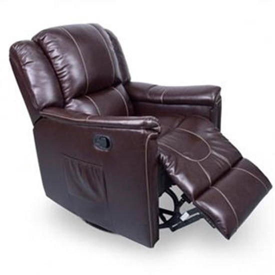 Picture of Lippert Thomas Payne Collection Jaleco Chocolate PolyHyde (TM) Swivel Glider/Recliner 380401 03-2073                         