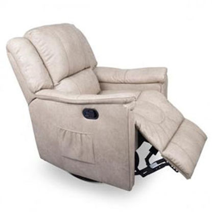 Picture of Lippert Thomas Payne Collection Grantland Doeskin PolyHyde (TM) Swivel Glider/Recliner 380402 03-2074                        