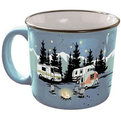 Picture of Camp Casual  15 Oz Starry Night Ceramic Travel Mug w/ Handle CC-004B 03-2102                                                 