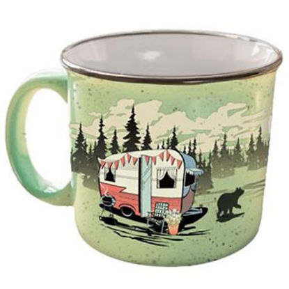 Picture of Camp Casual  15 Oz Beary Green Ceramic Travel Mug w/ Handle CC-004G 03-2104                                                  