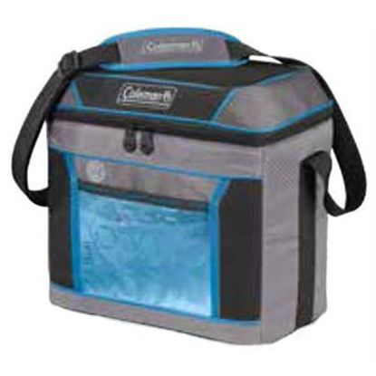 Picture of Coleman Outdoor Trailblazer (TM ) Blue 12.2"W x 6.69"D x 12.99"H Soft Beverage Cooler w/Coleman Logo 2000025479 03-2128      