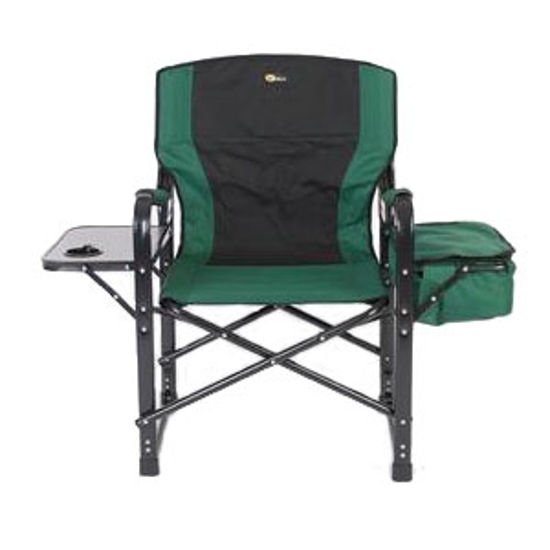 Picture of Faulkner  Green/Black Folding Directors Chair w/ Side Tray & Bag 52287 03-2142                                               