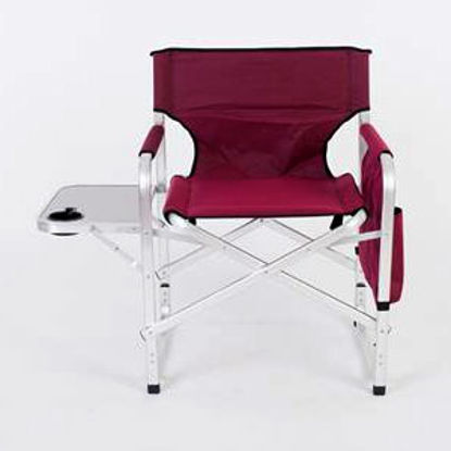 Picture of Faulkner  Burgundy Folding Directors Chair w/ Side Tray & Bag 52283 03-2143                                                  