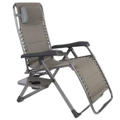 Picture of Faulkner  Platinum Gray Standard Folding Recliner w/ Side Tray 52289 03-2153                                                 