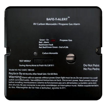 Picture of Safe-T-Alert  Black CO/LP Leak Detector 45-742-BL 03-2165                                                                    