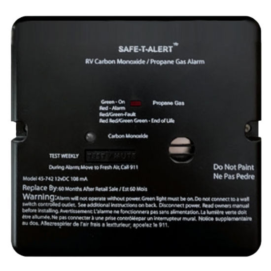 Picture of Safe-T-Alert  Black CO/LP Leak Detector 45-742-BL 03-2165                                                                    