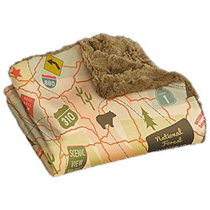 Picture of Camp Casual The Throw Polyester Travel Map Picnic Blanket CC-005TM 03-2192                                                   