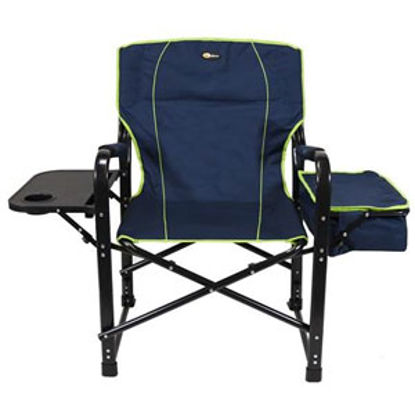 Picture of Faulkner  Blue/Green Folding Directors Chair w/ Side Tray & Bag 69230 03-2307                                                