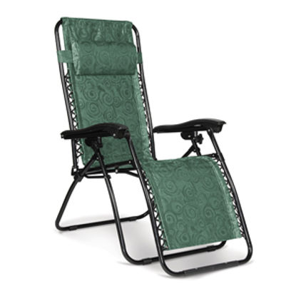 Picture of Camco  Green Swirl Gravity Folding Chair 51811 03-3606                                                                       