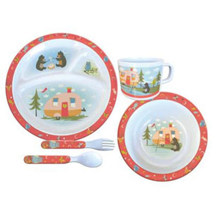Picture of Camp Casual  Multiple Color Melamine Camping Images 5 Piece Dish Set CC-002 03-5013                                          