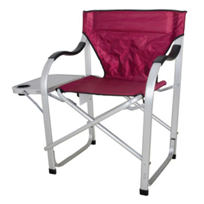 Picture of Ming's Mark  Burgundy Heavy Duty Director's Chair w/ Side Table SL1215 03-7804                                               