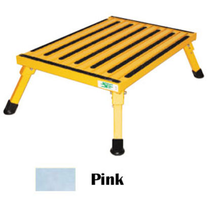 Picture of Safety Step  8"H Pink Aluminum Folding Step Stool F-08C-P 04-0149                                                            