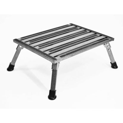 Picture of Safety Step  8"H Silver Vein Aluminum Folding Step Stool F-08C-V 04-0201                                                     