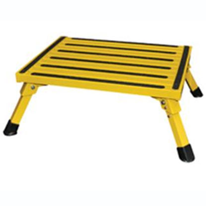 Picture of Safety Step  8"H Yellow Aluminum Folding Step Stool F-08C-Y 04-0203                                                          