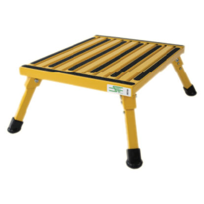 Picture of Safety Step  8"H Yellow Aluminum Folding Step Stool XL-08C-Y 04-0221                                                         
