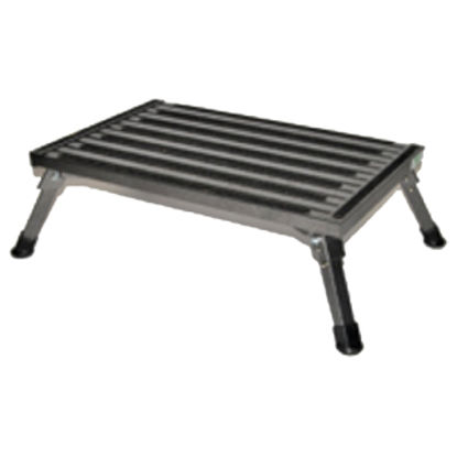Picture of Safety Step  8"H Gray Aluminum Folding Step Stool XL-08C-G 04-0222                                                           