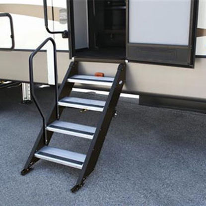 Picture of MOR/ryde StepAbove (TM) Black Entry Step Hand Rail STP214-006H 04-0249                                                       