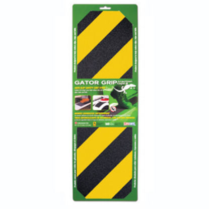 Picture of Top Tape Gator Grip (R) Yellow/Black 3" x 16" Anti-Slip Strip RE628YB 04-0274                                                