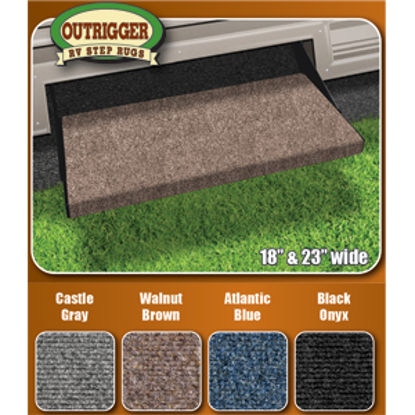 Picture of Prest-o-Fit Outrigger (R) Black 18" Entry Step Rug 2-0314 04-0304                                                            