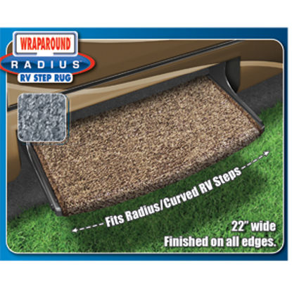 Picture of Prest-o-Fit Wraparound (R) Radius (TM) Brown 22" Entry Step Rug 2-0201 04-0318                                               