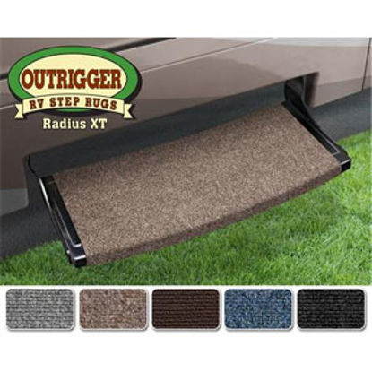 Picture of Prest-o-Fit Outrigger (R) Chocolate Brown 22" Radius XT Entry Step Rug 20385 04-0337                                         