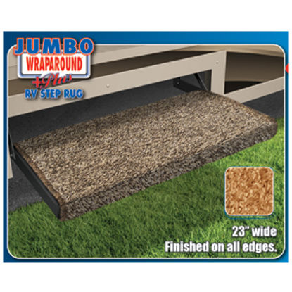 Picture of Prest-o-Fit Jumbo Wraparound (R) Plus Stone Gray 23" Entry Step Rug 2-1053 04-0348                                           