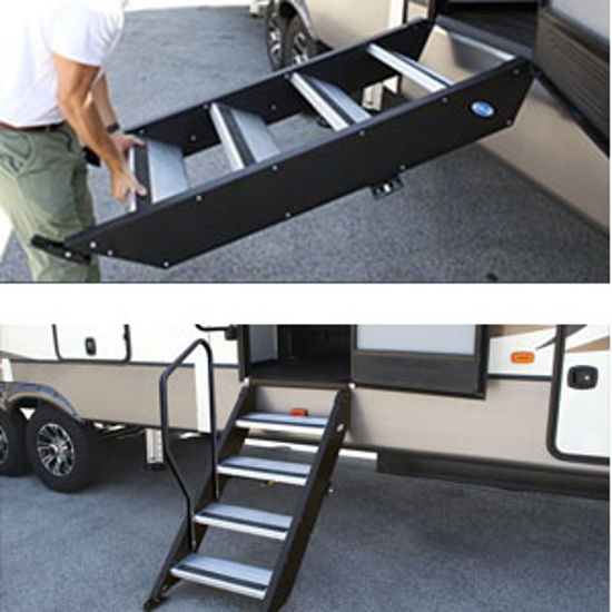 Picture of MOR/ryde StepAbove (TM) 32" W x 39"-42" H Quad Manual Entry Step STP-4-32-04H 04-0363                                        