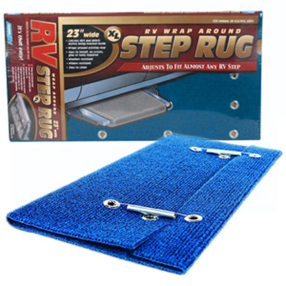Picture of Camco  Blue XL Wrap-Around Step Rug 42934 04-0394                                                                            