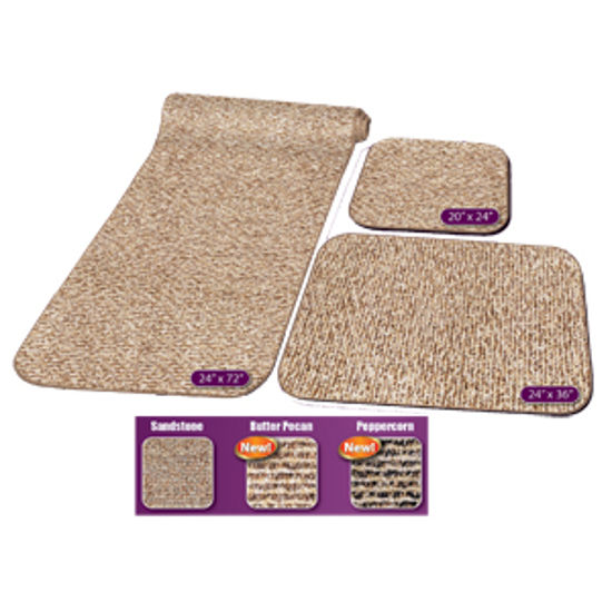 Picture of Prest-o-Fit Decorian (R) Butter Pecan 3-Piece RV Rug Set Carpet 5-0262 04-0454                                               