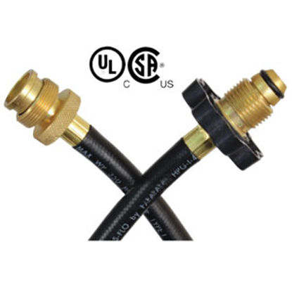Picture of JR Products  QCC Type 1 Gas Regulator End x 3/8" Female Swivel SAE End LP Barbeque Hose 07-31305 06-0362                     
