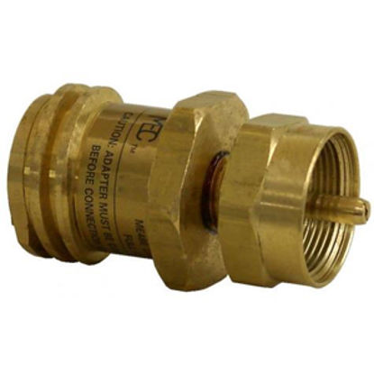 Picture of Marshall Excelsior Full Flow 1"-20 FNPT Inlet x 1-5/16" MACME Outlet Brass LP Adapter Fitting ME480P 06-0424                 
