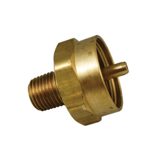 Picture of Marshall Excelsior  1"-20 FNPT Inlet x 1/4" MNPT Outlet Brass LP Adapter Fitting ME488 06-0427                               