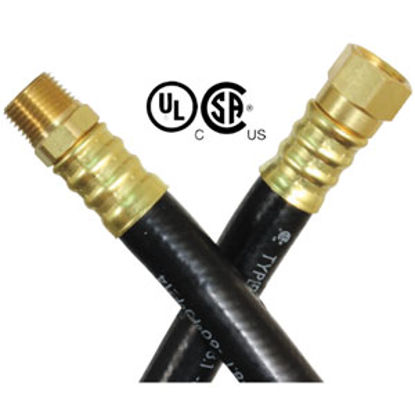 Picture of JR Products  3/8" Female Swivel SAE End x 3/8" Male Pipe End LP Supply Hose 07-31395 06-0460                                 