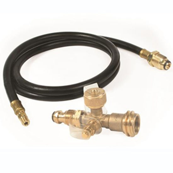 Picture of Camco  Brass LP Tee w/ 4 Ports & 5' Hose 59125 06-0464                                                                       