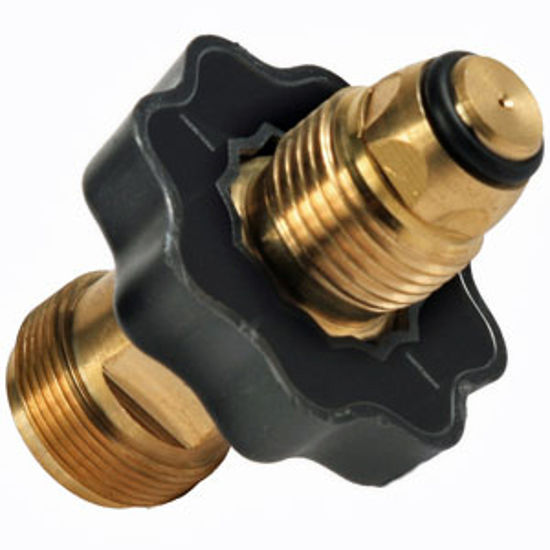 Picture of Camco  POL x 1"-20 Male Throwaway Cylinder Thread Brass LP Hose Connector 59943 06-0529                                      
