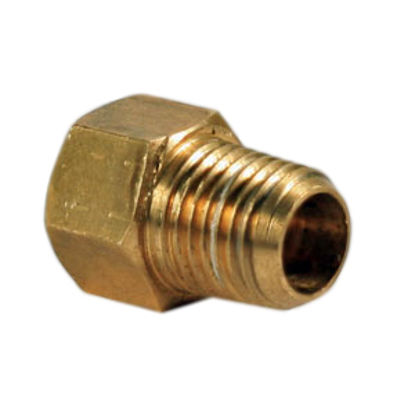 Picture of Camco  1/4" Male NPT x 1/4" Female Inverted Flare Brass LP Hose Connector 59953 06-0530                                      