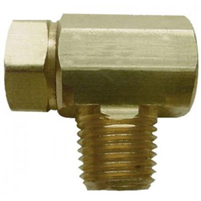 Picture of Marshall Excelsior  1/4" FIF x 1/4" MNPT Brass Tee Style LP Adapter Fitting ME1700A 06-0657                                  