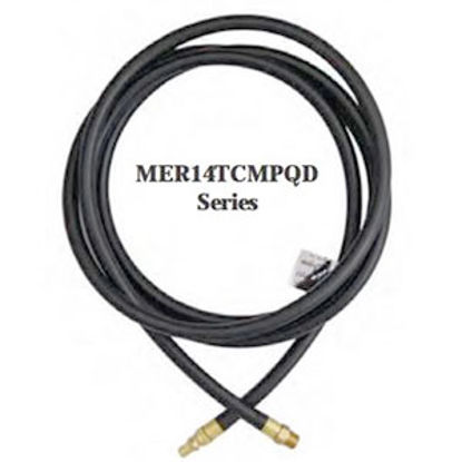 Picture of Marshall Excelsior  1/4" MNPT X QD Male Nipple X 36"L LP Feed Hose MER14TCMPQD-36 06-0748                                    