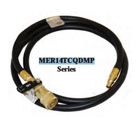 Picture of Marshall Excelsior  Female QD X 1/4" QD Nipple X 48"L LP Feed Hose MER14TCQDMP-48 06-0767                                    