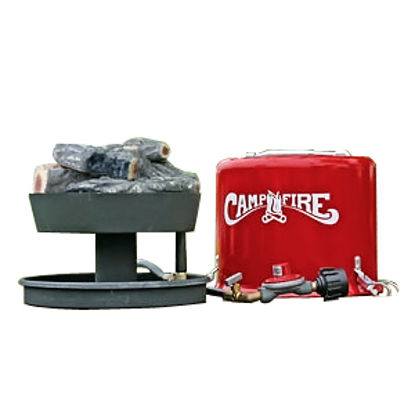 Picture of Camco Little Red Campfire (TM) Steel Round LP With Ceramic Logs Fire Pit 58031 06-1135                                       