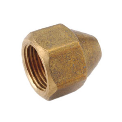 Picture of Anderson Metal LF 7441S Series 7/16"-20 Brass Fresh Water Lead Free Short Fitting Nut 704014-04 06-1209                      