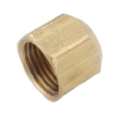 Picture of Anderson Metal LF 7440 Series Lead Free Brass 1/4" Fitting Cap 704040-04 06-1224                                             