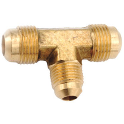 Picture of Anderson Metal LF 7404 Series 3/8" OD Tube 45 Deg SAE Flare Brass Fresh Water Tee 704044-06 06-1233                          