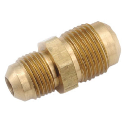 Picture of Anderson Metal LF 7506 Series 3/8" x 1/4" OD Tube 45 Deg SAE Flare Brass Fresh Water Straight Fitting 704056-0604 06-1300    