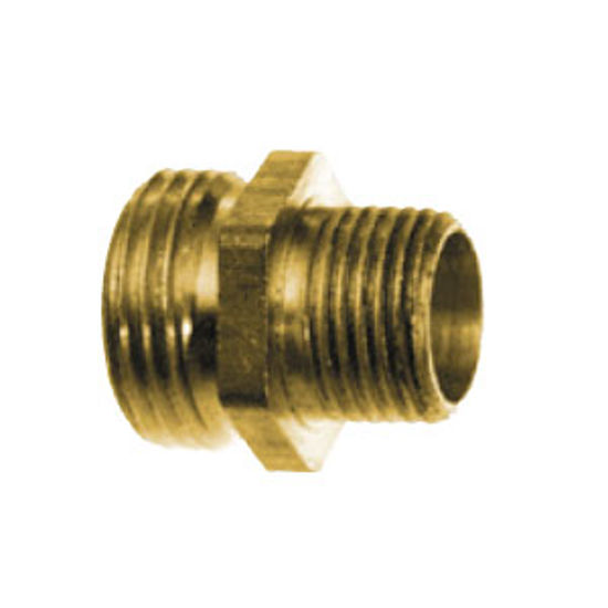 Picture of Anderson Metal LF 777GH Series 3/4" MGHT x 3/8" MPT Brass Fresh Water Straight Fitting 707478-1206 06-1320                   