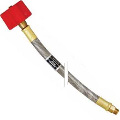 Picture of Marshall Excelsior  Female QCC Type 1 X 1/4" Male IF X 15"L Packaged LP Hi-Cap Hose MER425HSS-15P 06-3881                    