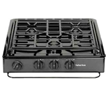 Picture of Suburban  Black 3-Burner Piezo Slide-In Cooktop 3231A 07-0152                                                                