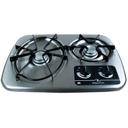 Picture of Dometic  Stainless Steel 2-Burner Drop-In Cooktop 56494 07-0265